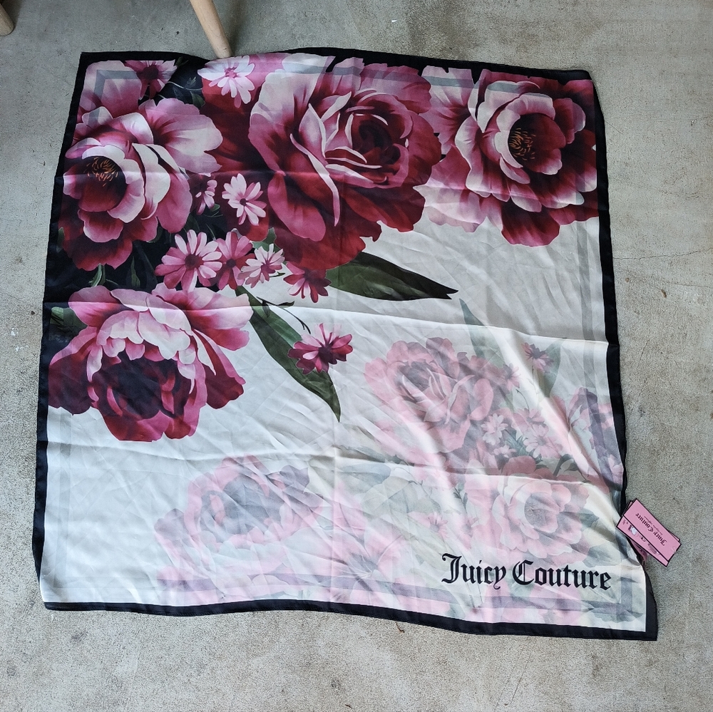 Juicy Couture Floral Scarf - Brand New with Tags